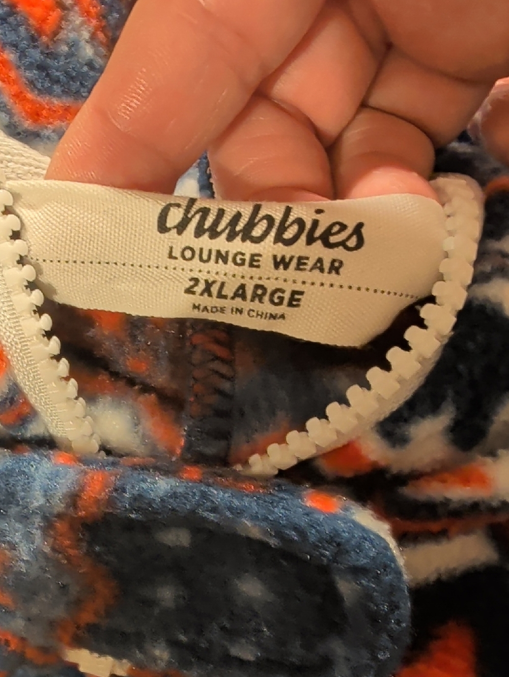 Chubbies Loungewear Hooded Zip-Up Pullover with Nordic Bear Pattern Size 2XL - Picture 3 of 6